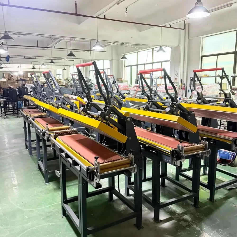Prensa térmica manual de duas bases para produção de roupas - detalhe 5