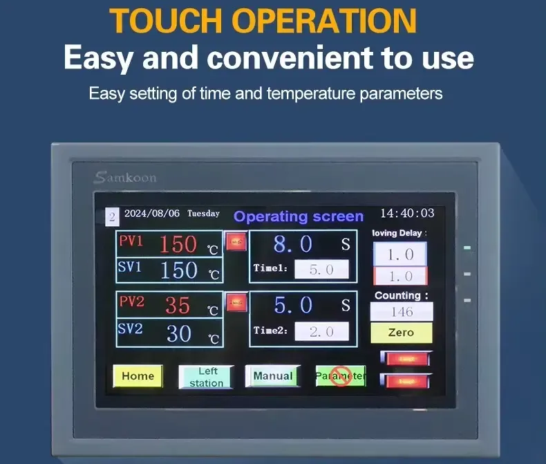 Intelligent Six-Station Hydraulic Heat Press Machine detail 2