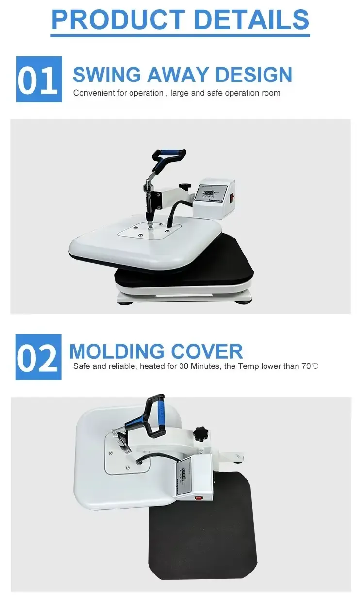 Swing-Away Manual Heat Press Machine for Sublimation and HTV Transfers - image 5