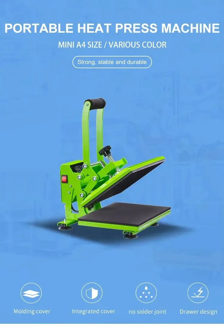 Prensa térmica manual tipo concha para transfer em camisetas - detalhe 4
