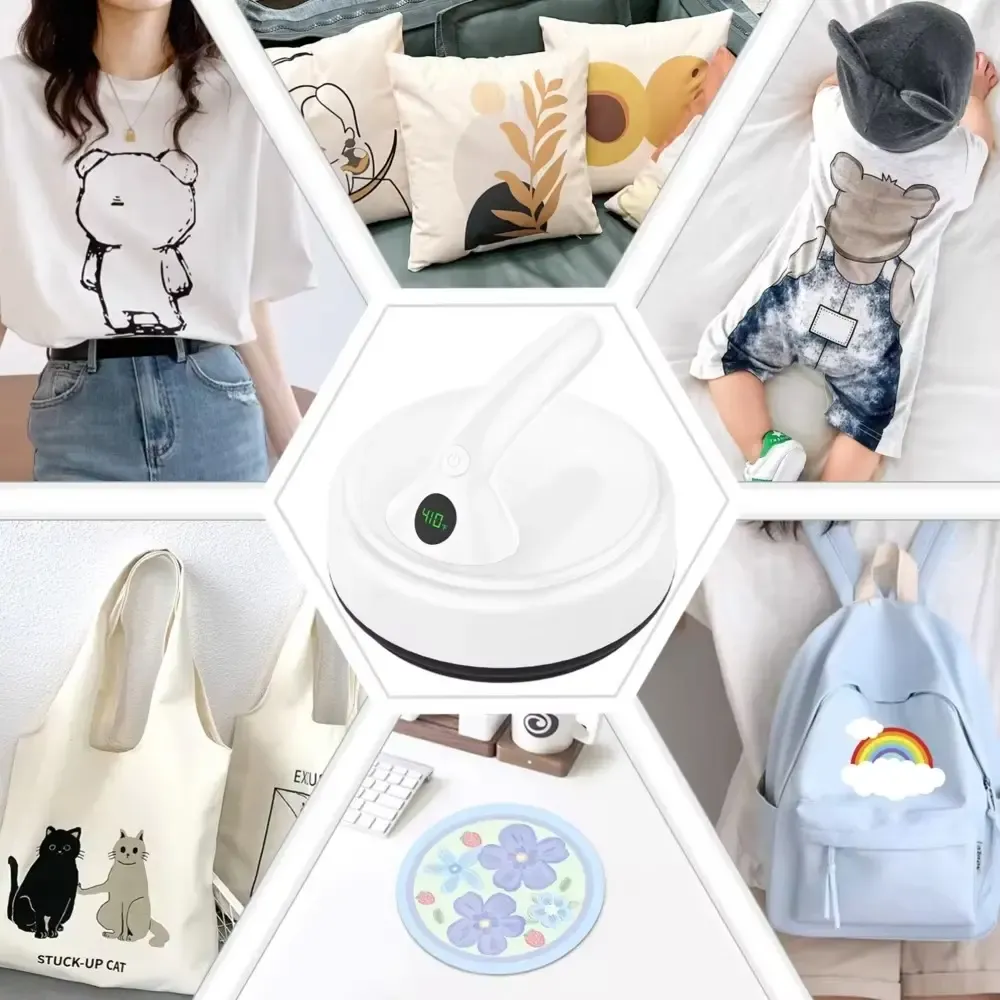 Prensa térmica elétrica portátil de 5 polegadas para pequenos produtos personalizados - imagem 4
