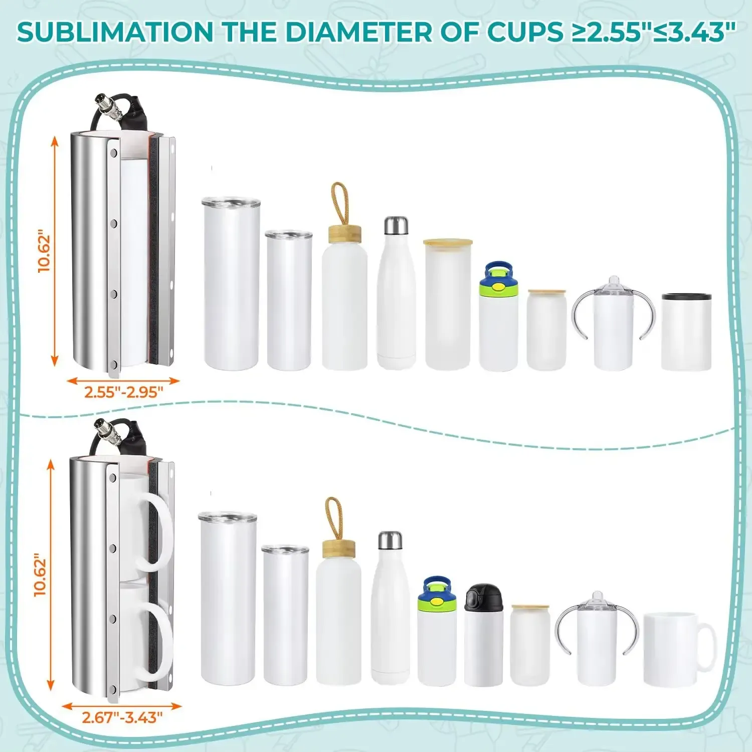 Wholesale Double Station Mug Heat Press Machine detail 7