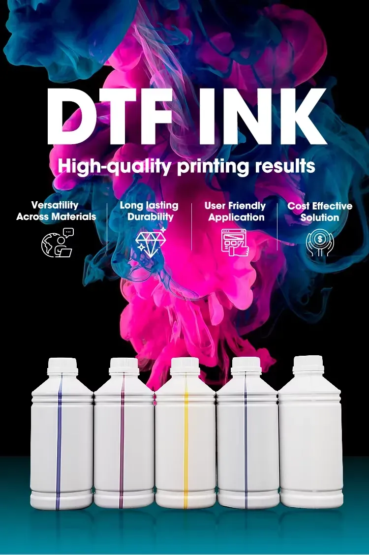 Tinta de transfer DTF para transfer térmico en prendas - detalle 1