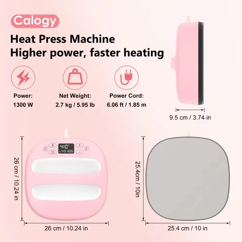 10x10 Portable Electric Heat Press for Small Transfers - image 2
