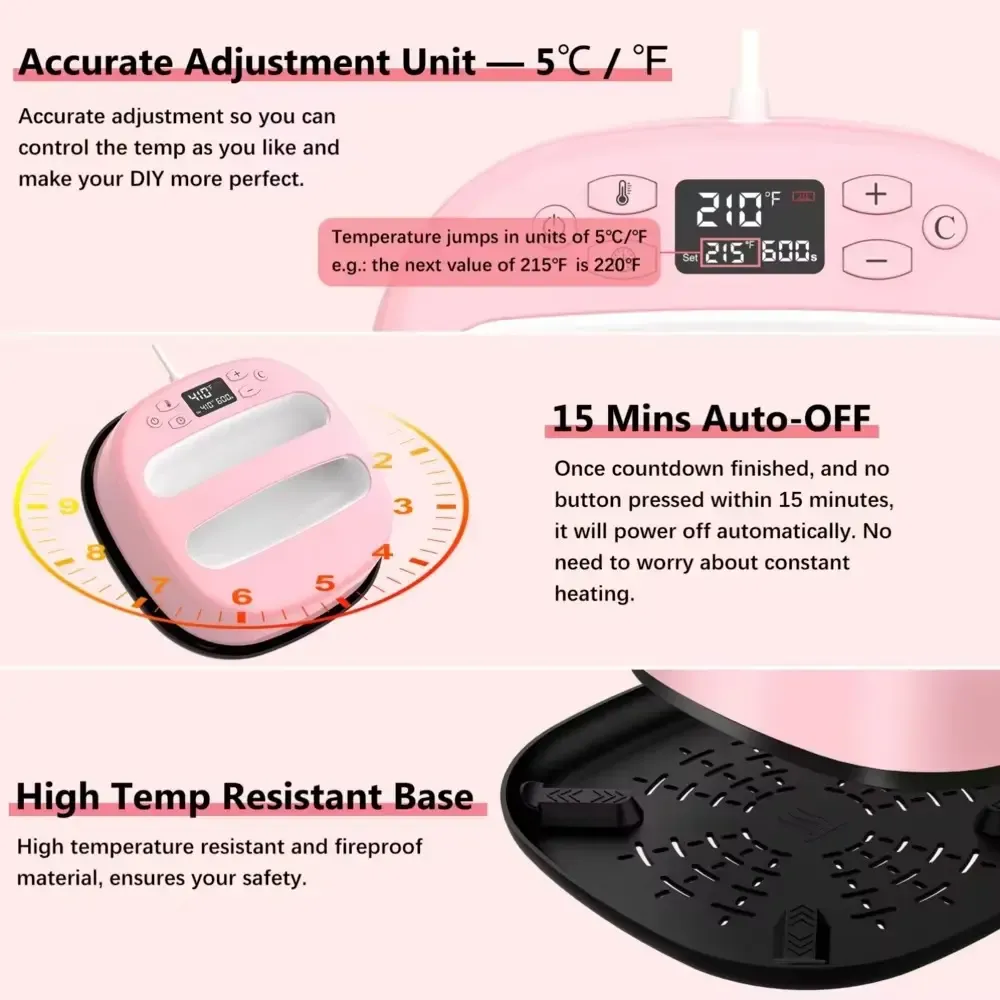 10x10 Portable Electric Heat Press for Small Transfers - image 5