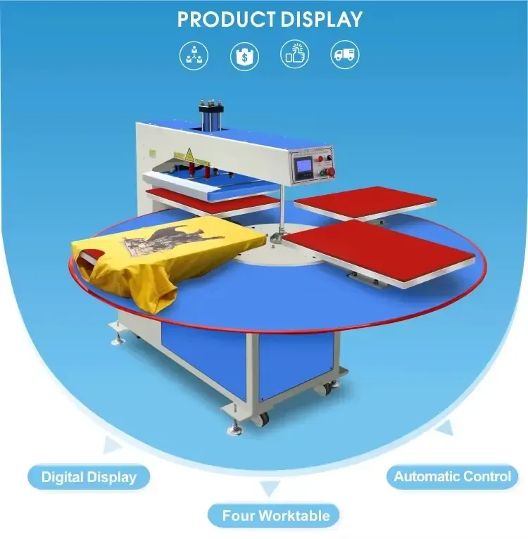 Factory Direct Hydraulic Rotary Heat Press Machine detail 1