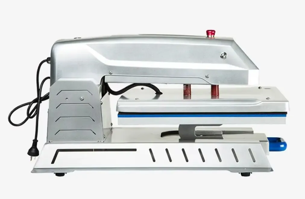 Plancha térmica eléctrica con base de cajón para transfers en prendas - imagen 3