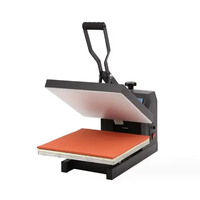 Black Manual Clamshell Heat Press Machine with Digital Control Panel - image 2
