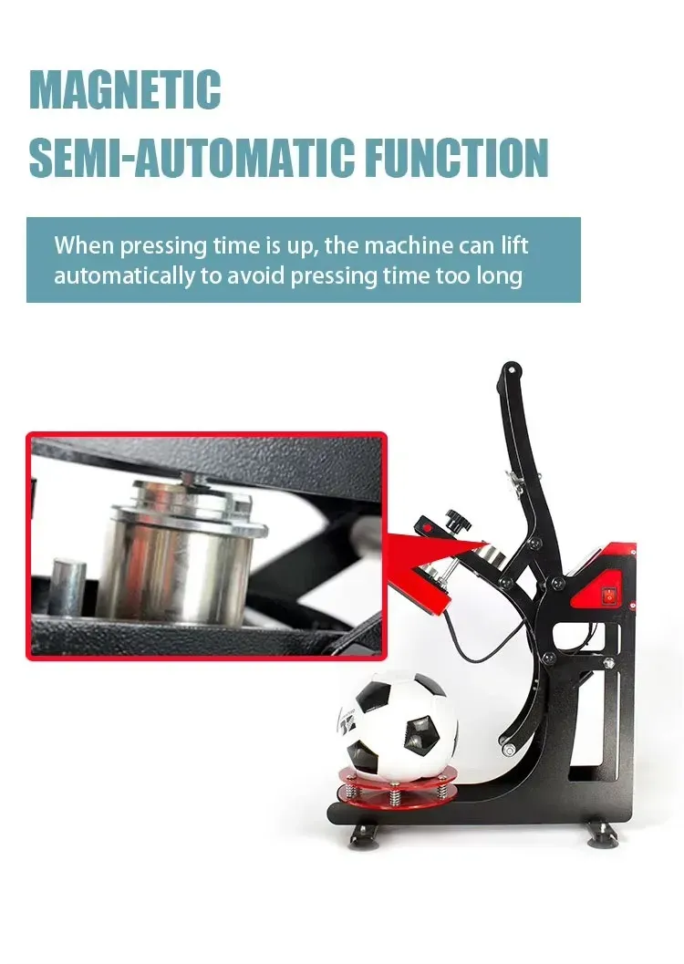 Sports Ball Heat Press Machine for Custom Logo Transfers detail 5
