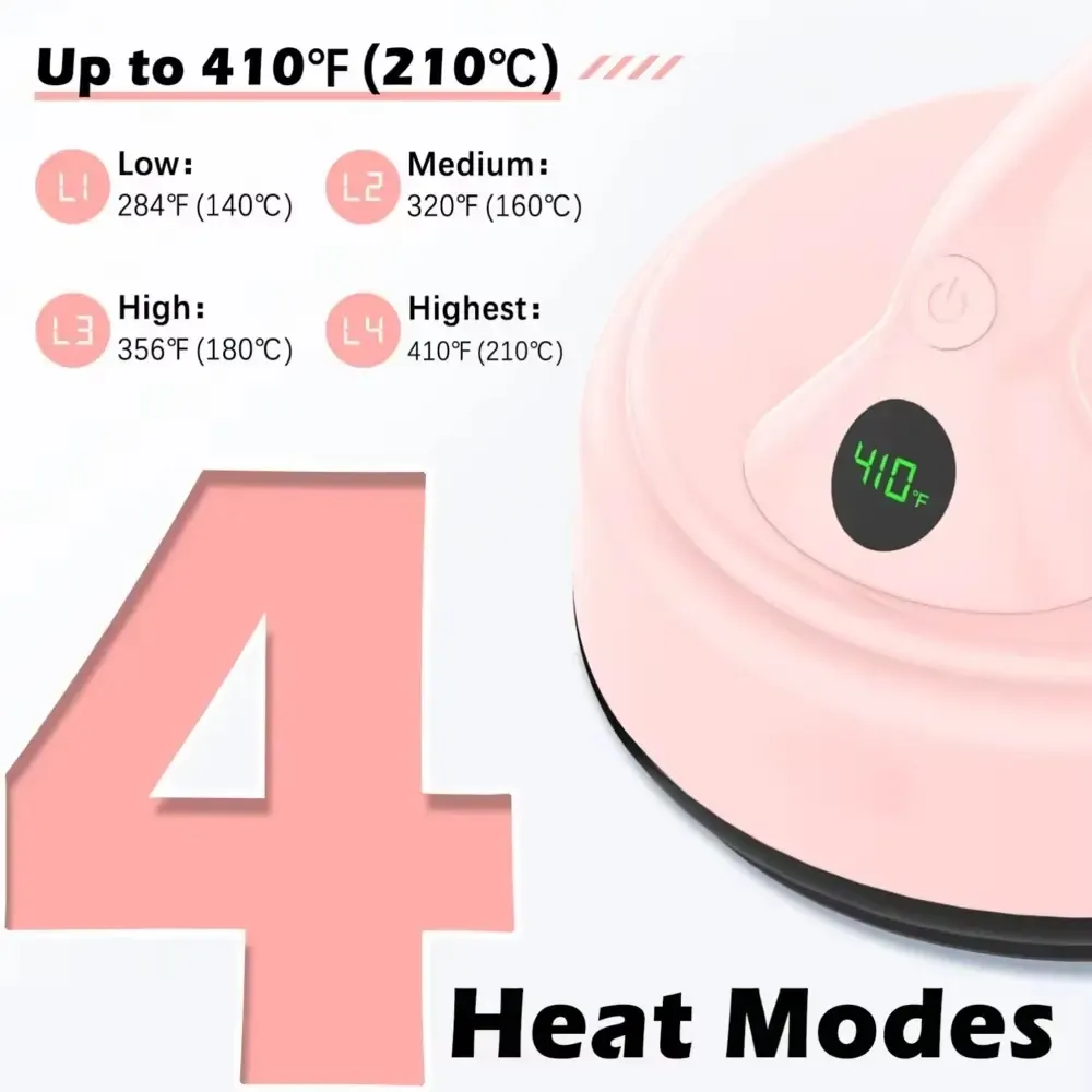 Plancha térmica eléctrica portátil de 5 pulgadas con placa cerámica para transfers pequeños - imagen 2