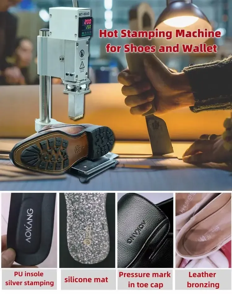 Petite machine de marquage à chaud manuelle pour cuir en atelier - détail 1
