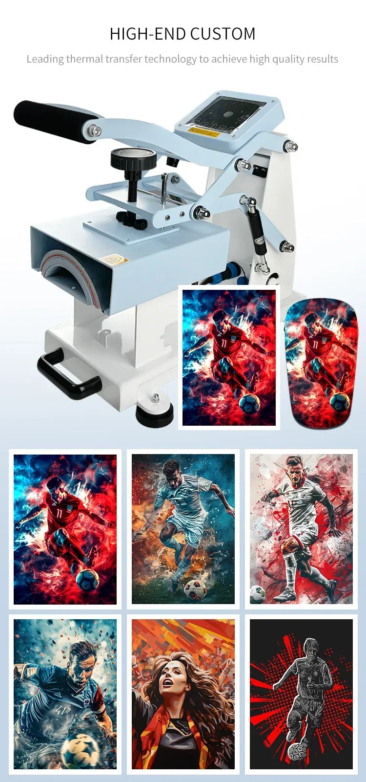 Plancha térmica para espinilleras y personalización deportiva - detalle 5