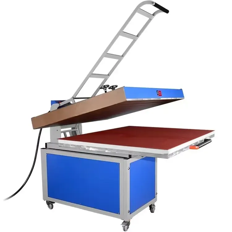 Plancha térmica manual plana de gran formato para producción textil