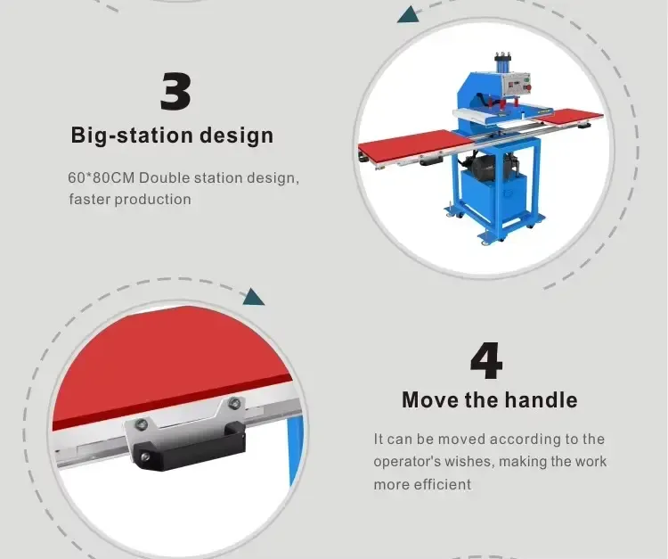 70x90cm Hydraulic T-Shirt Heat Press Machine detail 3
