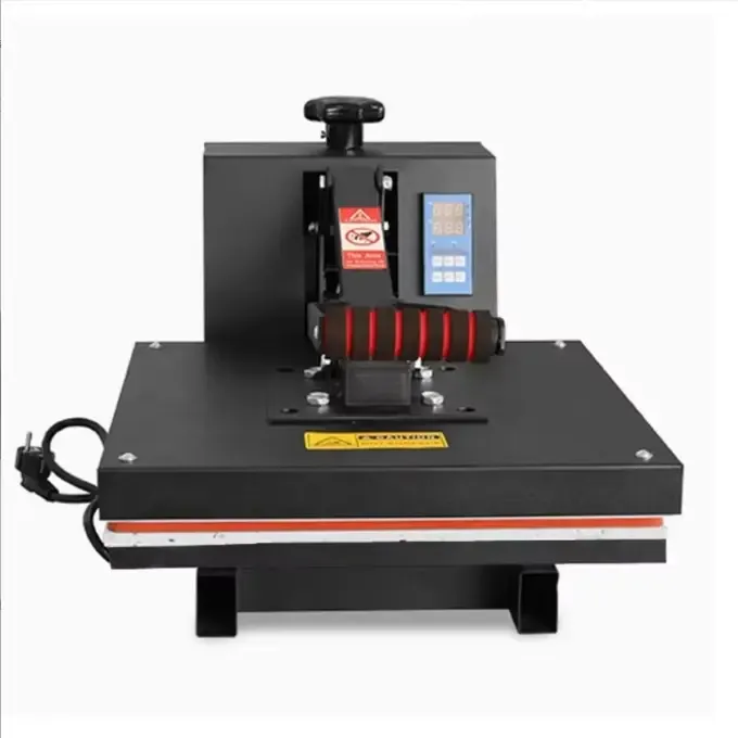 Black Manual Clamshell Heat Press Machine with Digital Control Panel - image 3