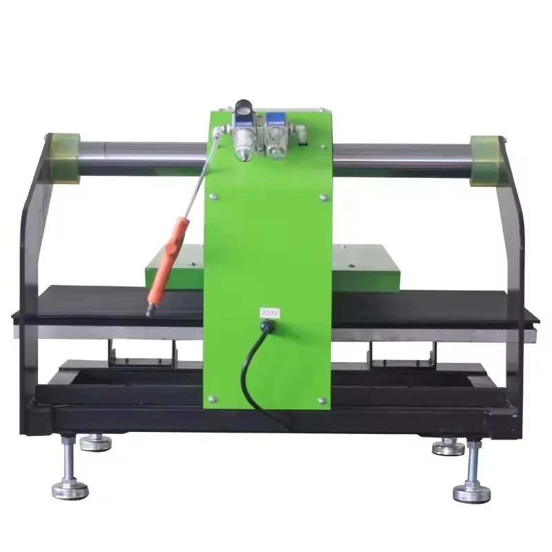 Double Station Pneumatic Heat Press Upper Heat Plate Moving Higher Efficiency Semi-Auto Heat Press Machine - Image 3