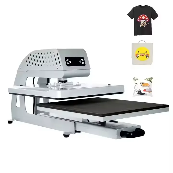 Bottom Plate Drawable Electric Heat Press Machine for T-shirt Clothes Sublimation Heat Transfer Machine