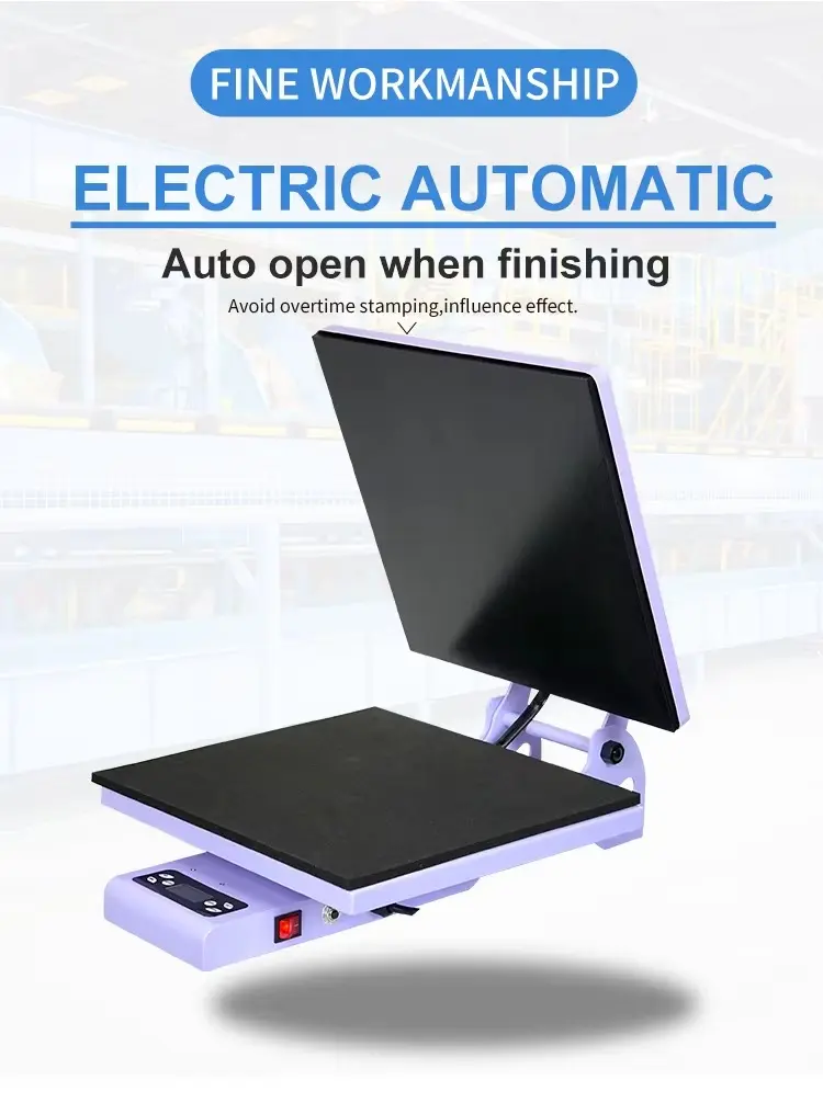 38x38cm Automatic Electric Flatbed Heat Press Machine for Apparel Printing detail image
