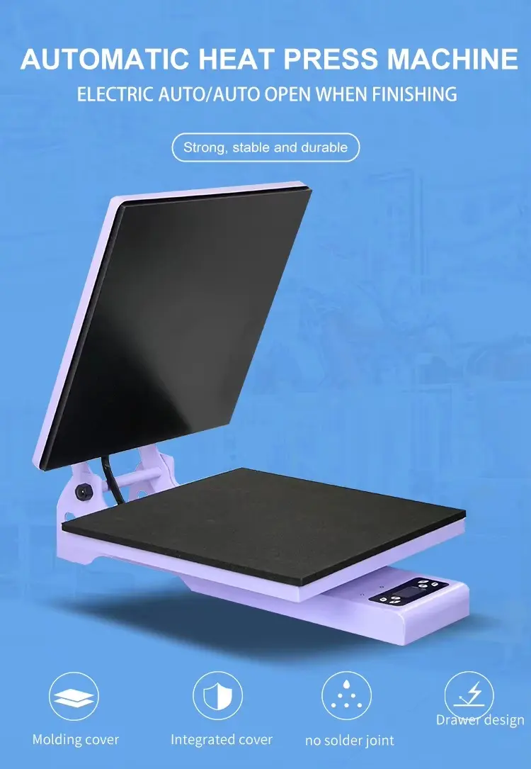 38x38cm Automatic Electric Flatbed Heat Press Machine for Apparel Printing detail image
