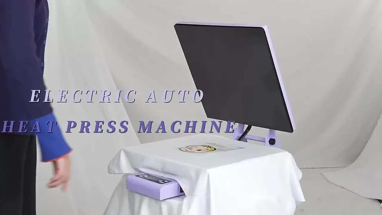 38x38cm Automatic Electric Flatbed Heat Press Machine for Apparel Printing detail image