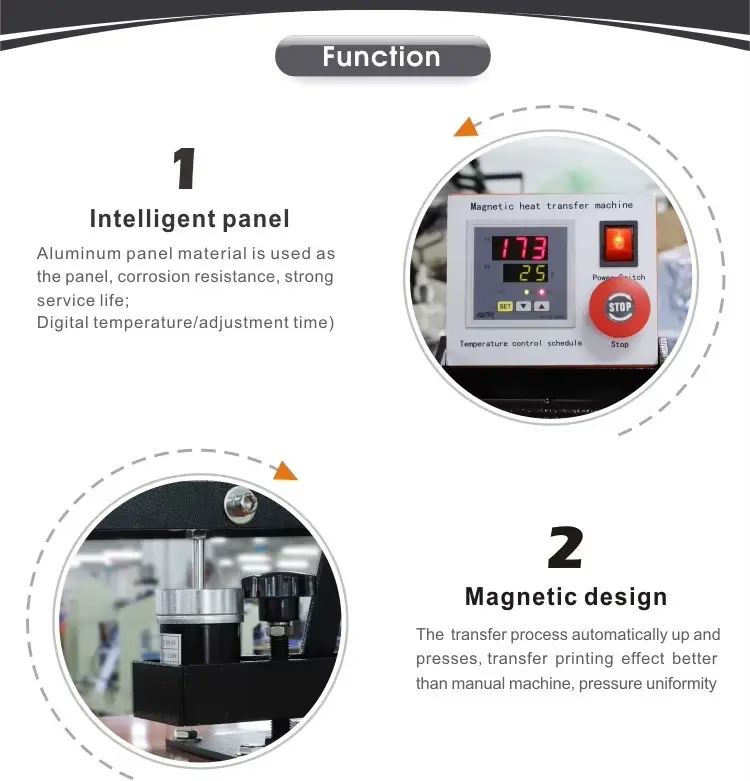 40x60cm Dual-Station Manual Heat Press Machine for Apparel Transfer Production detail image