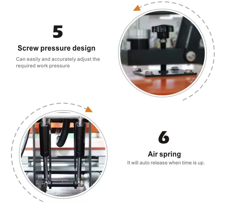 40x60cm Dual-Station Manual Heat Press Machine for Apparel Transfer Production detail image