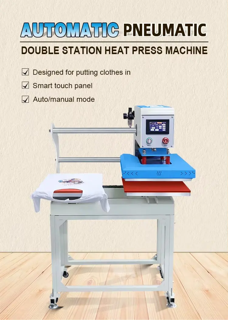 60x40cm 24x16 Inch Pneumatic Heat Press Machine detail image 1