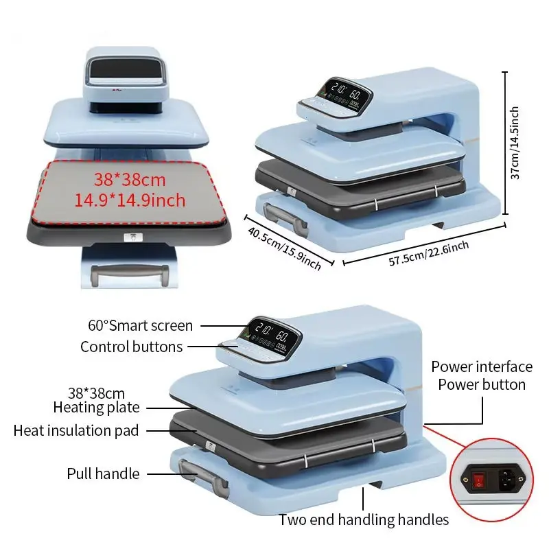 Automatic Electric Heat Press Machine for T-Shirt and Sublimation Transfers detail image