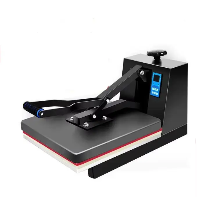 Black Manual Clamshell Heat Press Machine with Digital Control Panel