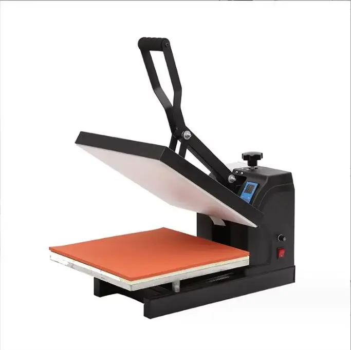 Black Manual Clamshell Heat Press Machine with Digital Control Panel detail image