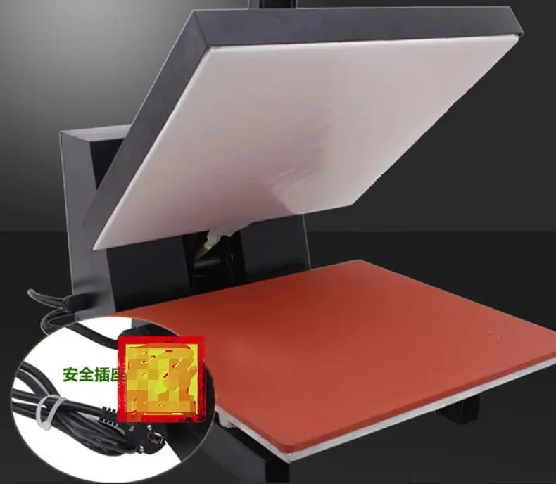 Black Manual Clamshell Heat Press Machine with Digital Control Panel detail image