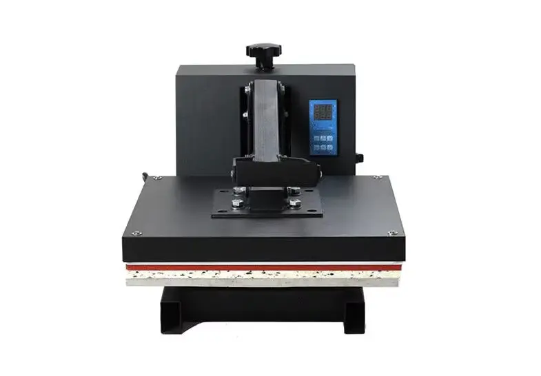 Black Manual Clamshell Heat Press Machine with Digital Control Panel detail image