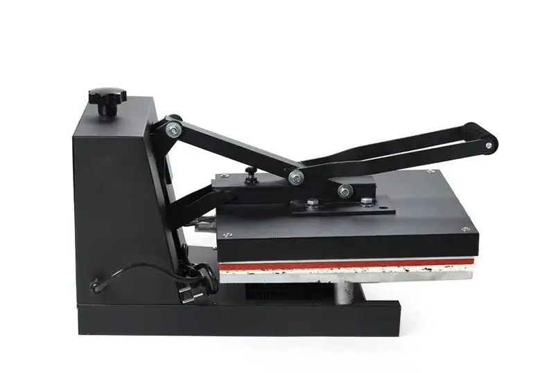 Black Manual Clamshell Heat Press Machine with Digital Control Panel detail image