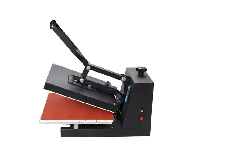 Black Manual Clamshell Heat Press Machine with Digital Control Panel detail image