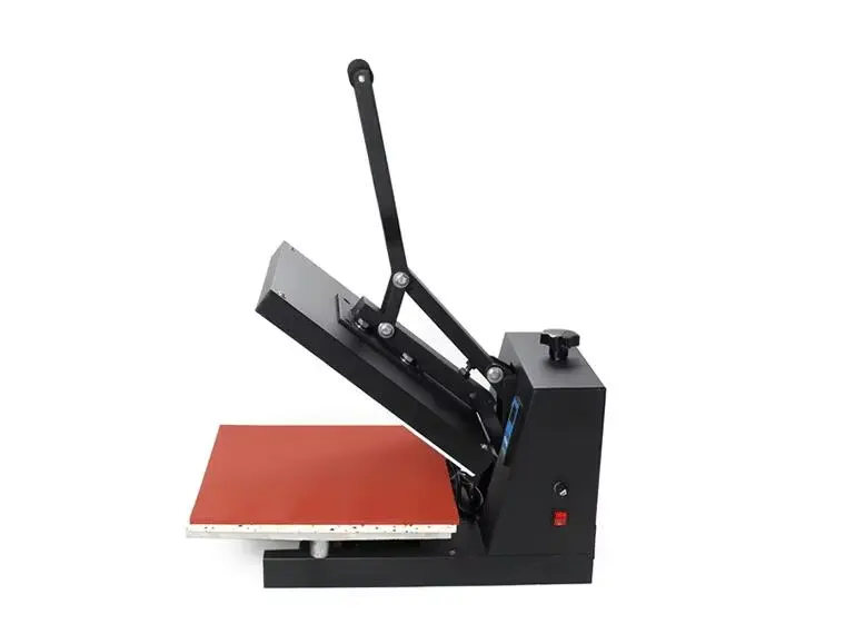 Black Manual Clamshell Heat Press Machine with Digital Control Panel detail image