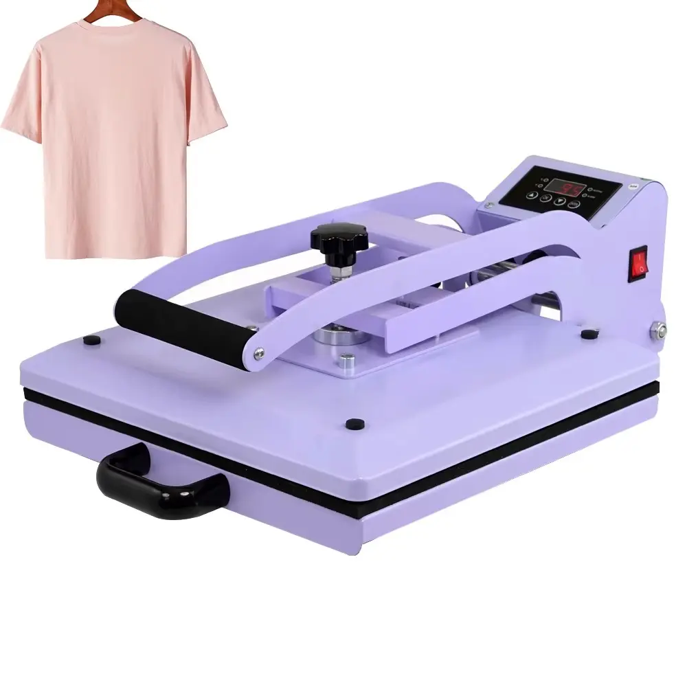 Compact Clamshell Manual Heat Press Machine for T-Shirt Customization