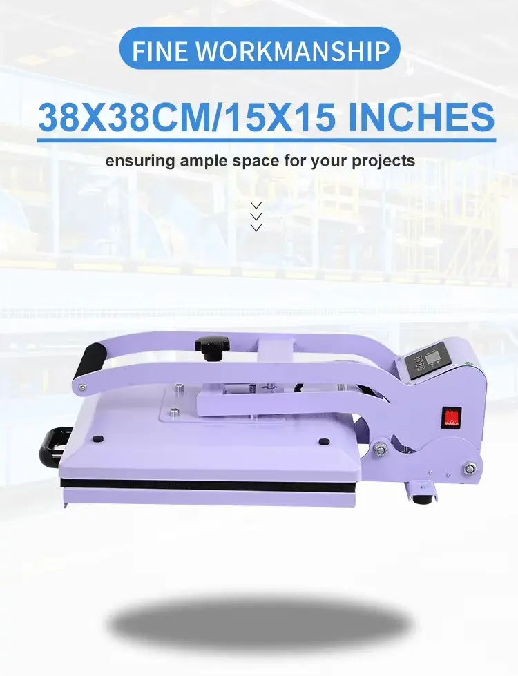 Compact Clamshell Manual Heat Press Machine for T-Shirt Customization detail image