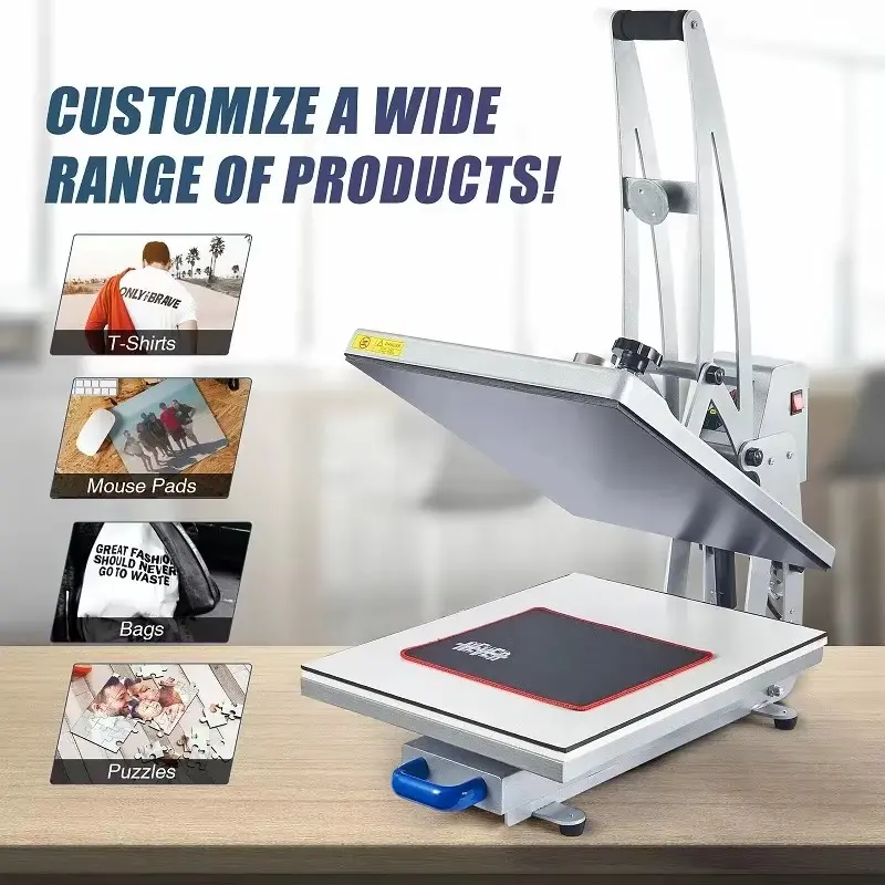 Digital Manual Heat Press Machine with Pull-Out Drawer for Garment Printing detail image