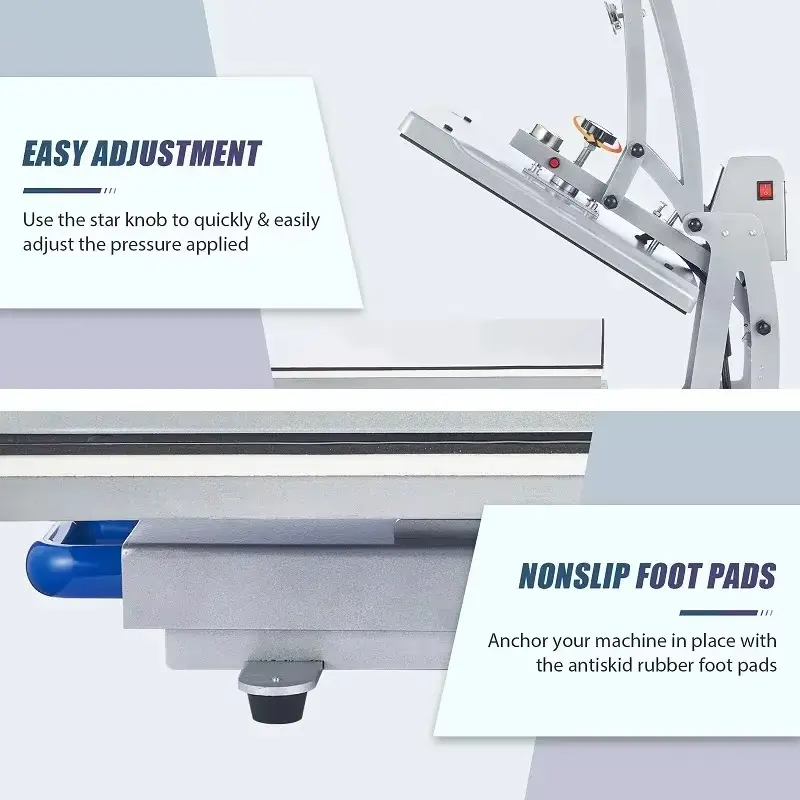 Digital Manual Heat Press Machine with Pull-Out Drawer for Garment Printing detail image