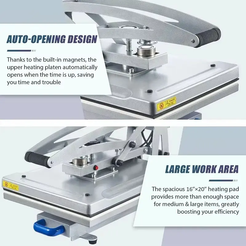 Digital Manual Heat Press Machine with Pull-Out Drawer for Garment Printing detail image