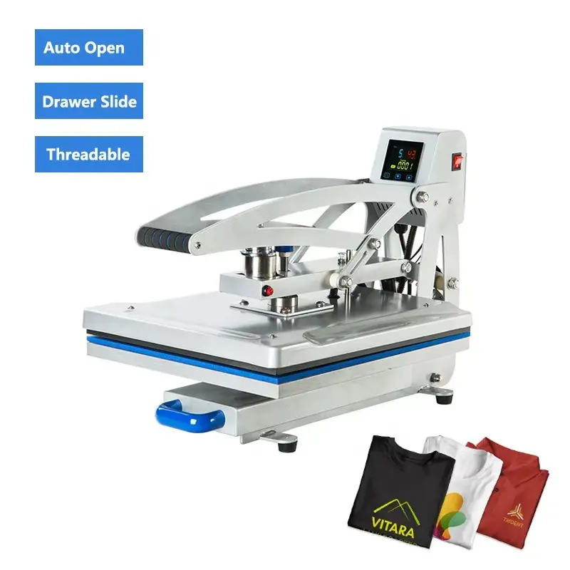 Digital Manual Heat Press Machine with Pull-Out Drawer for Garment Printing detail image