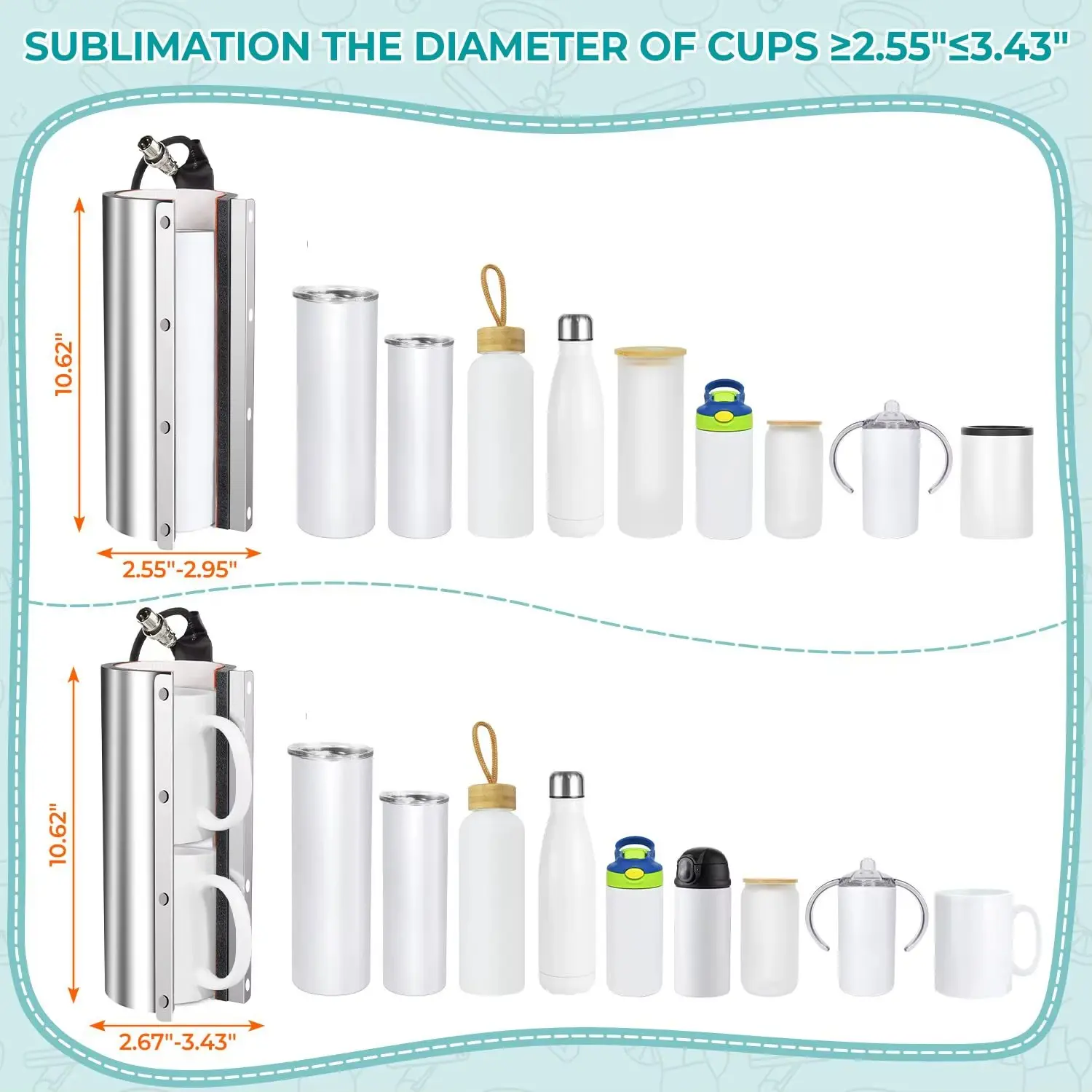 Double Station 11oz to 30oz Mug Heat Press Machine detail image