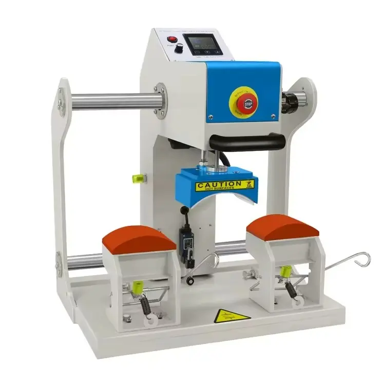 Dual-Station Pneumatic Cap Heat Press Machine for Efficient Hat Production