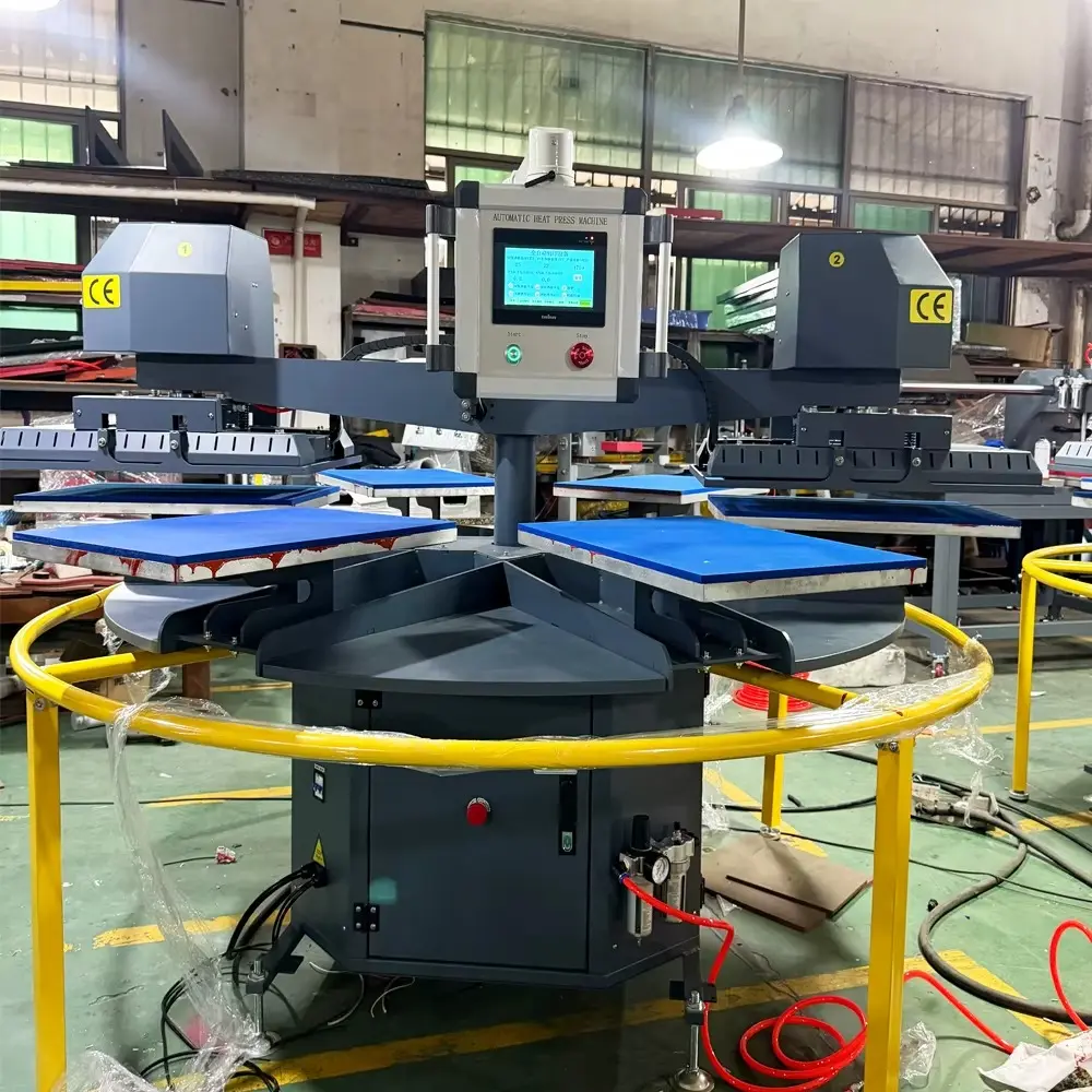 Full Automatic Two Station Pneumatic Heat Press Machine detail image 2