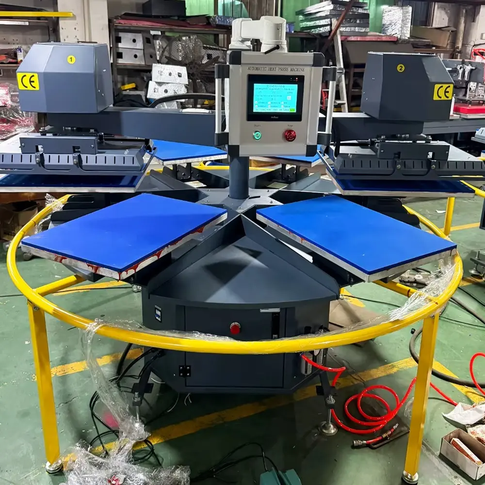 Full Automatic Two Station Pneumatic Heat Press Machine detail image 3