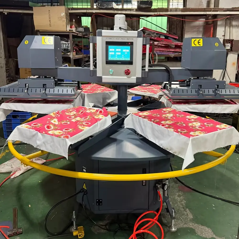 Full Automatic Two Station Pneumatic Heat Press Machine detail image 4