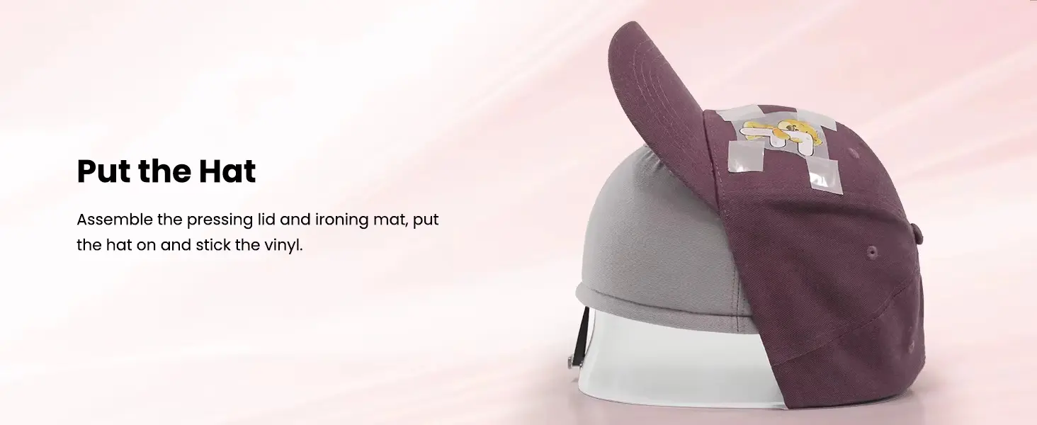 Handheld Mini Hat Heat Press for Curved Cap and Craft Transfer detail image