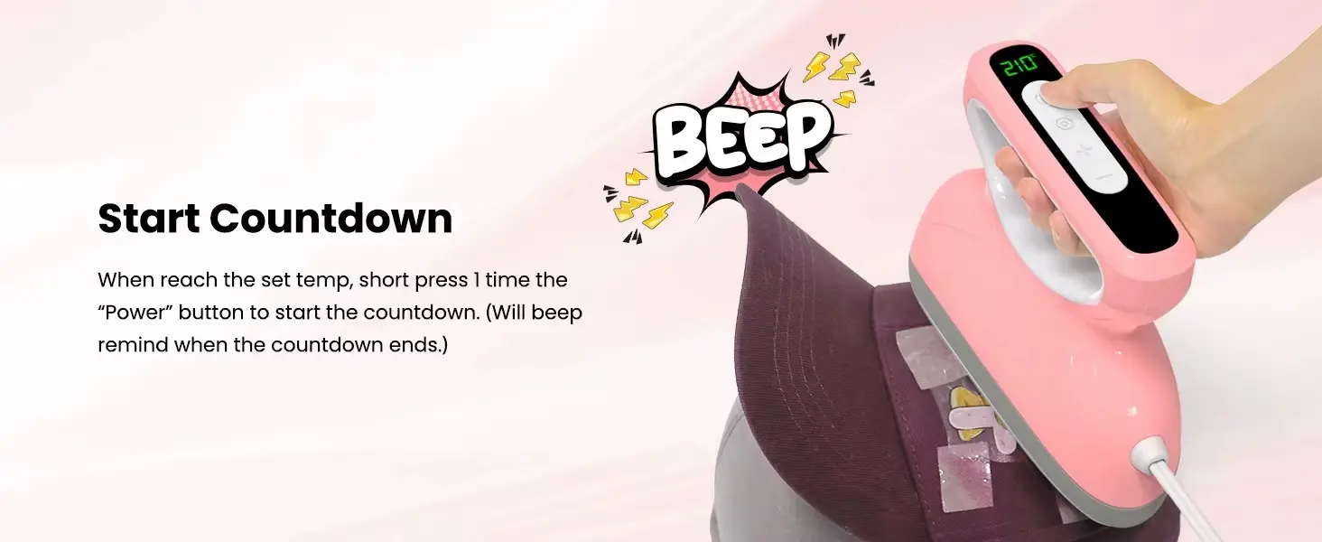 Handheld Mini Hat Heat Press for Curved Cap and Craft Transfer detail image