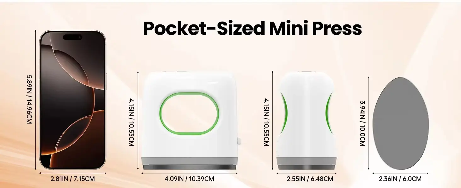 Handheld Portable Electric Heat Press for Craft and Apparel Transfers detail image