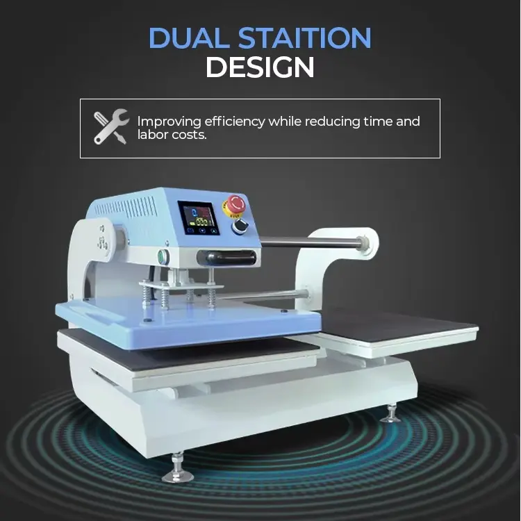 High-Precision Pneumatic Heat Press Machine for Apparel Transfers detail image 8